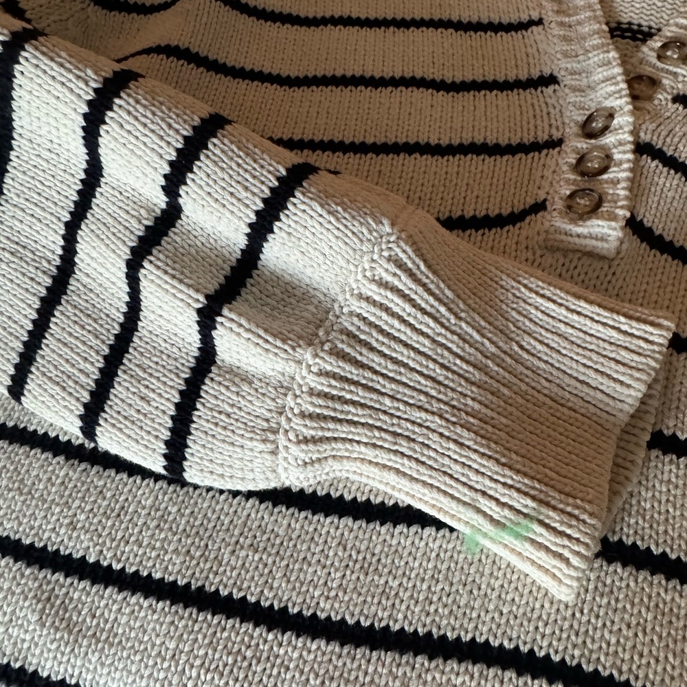 Sezane Leontine sweater size small (navy/ecru) - Picture 4 of 7
